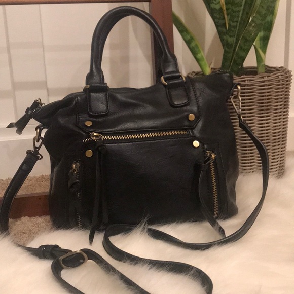 Antik Kraft Handbags - Antik Kraft black satchel with shoulder strap